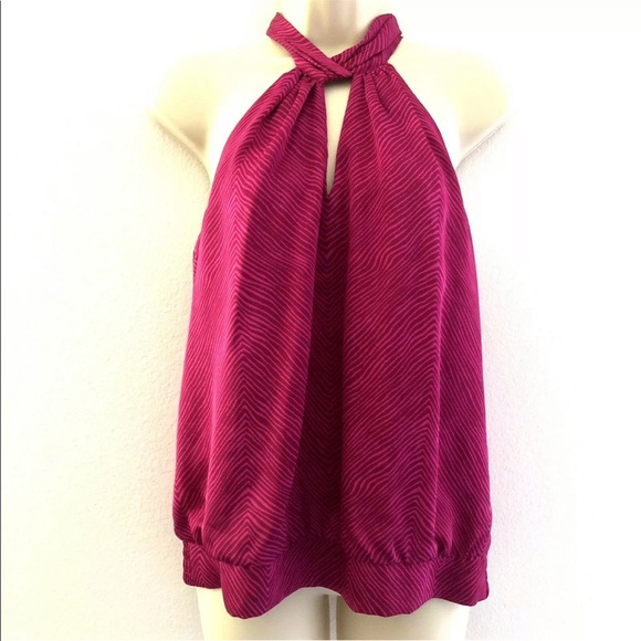 ☀️Top high neck smocked pink sleeveless - Picture 2 of 6